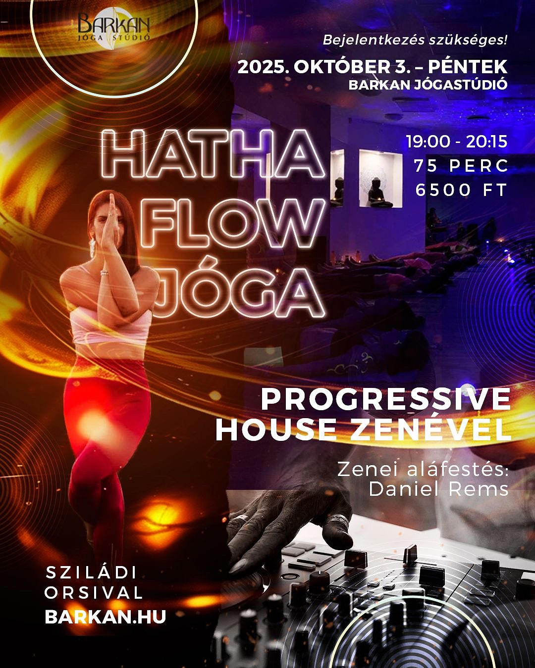 Hatha flow progressive zenei aláfestéssel