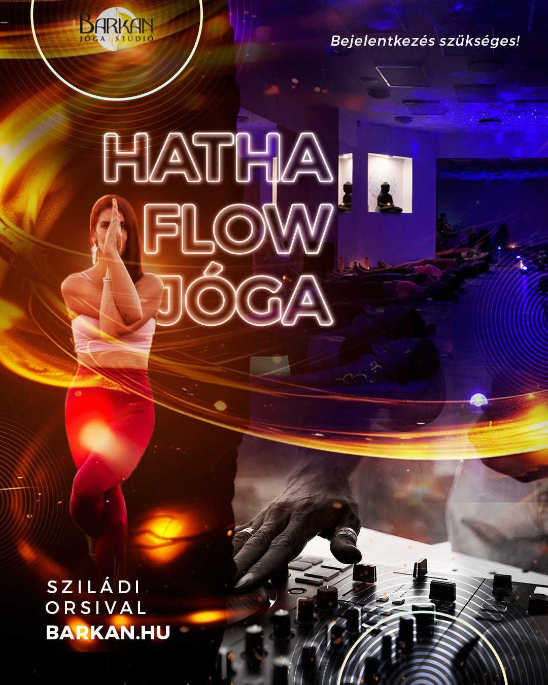 Hatha flow progressive zenei aláfestéssel